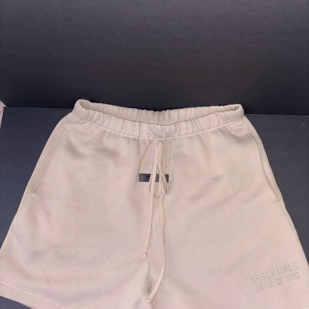 Essentials Tan Athletic Shorts with Elastic Waistband